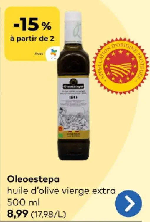 Offre: Oleoestepa huile d'olive vierge extra