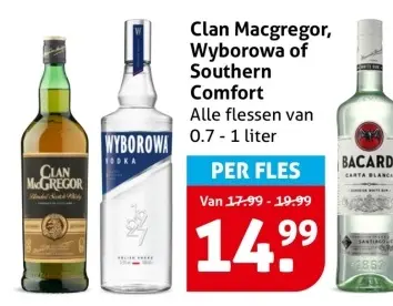 Aanbieding: Clan Macgregor, Wyborowa of Southern Comfort