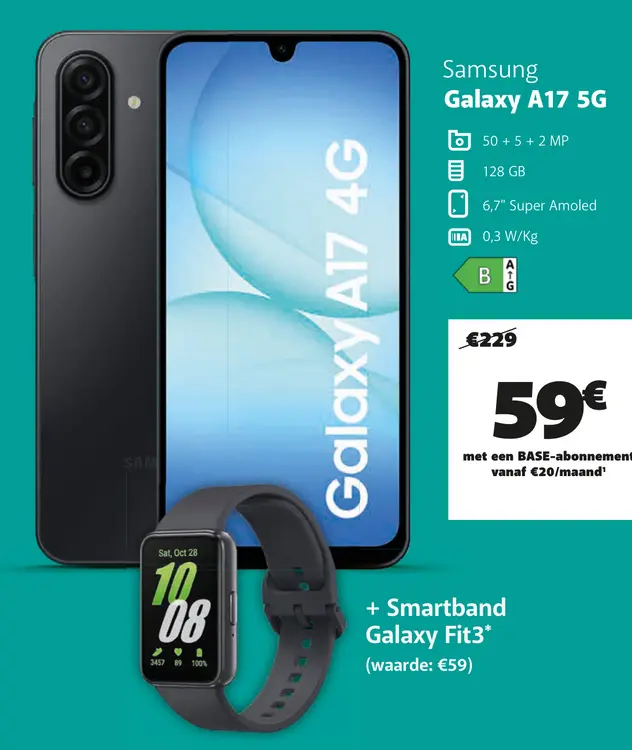 Promotie: Galaxy A17 5G + Galaxy Fit 3