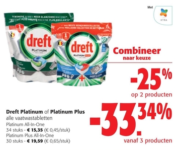 Aanbieding: Dreft Platinum of Platinum Plus vaatwastablet