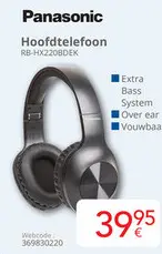 Aanbieding: Panasonic Hoofdtelefoon RB-HX220BDEK