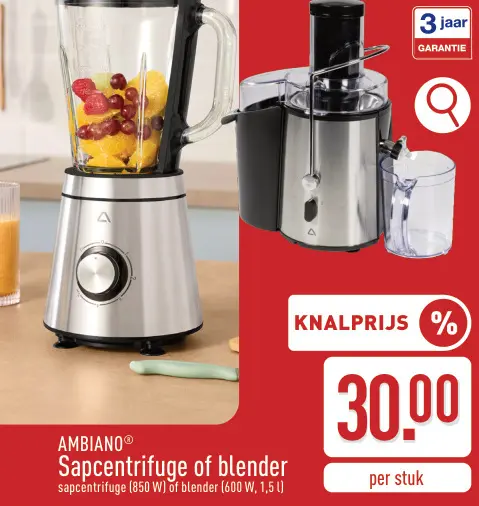 Promotie: Sapcentrifuge of blender
