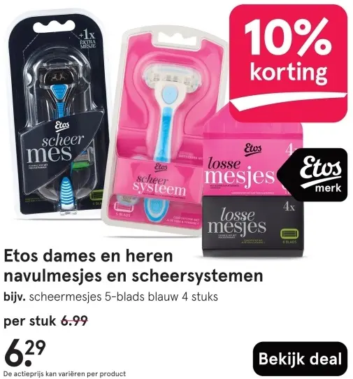 Aanbieding: Dames en heren navulmesjes en scheersystemen