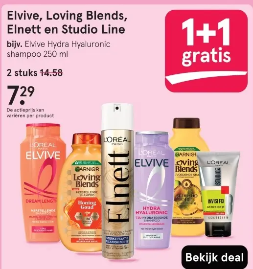 Aanbieding: Elvive, Loving Blends, Elnett en Studio Line