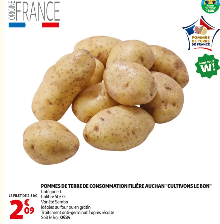 Aanbieding: Pommes de terre de consommation filière Aucha
