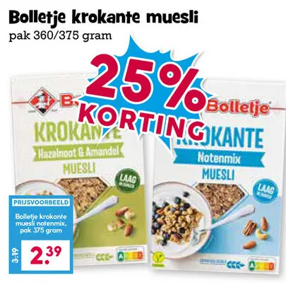 Aanbieding: Bolletje krokante muesli