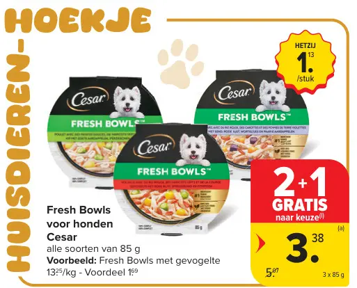 Promotie: Fresh Bowls voor honden