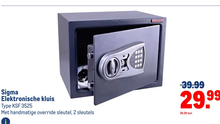 Aanbieding: Elektronische kluis