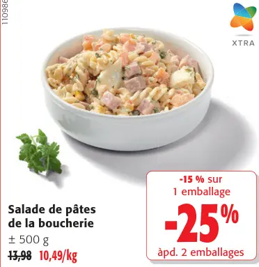 Offre: Salade de pâtes de la boucherie