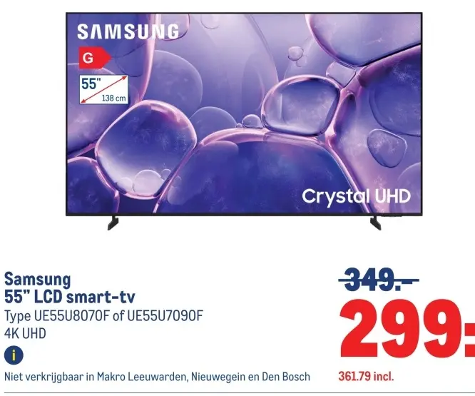 Aanbieding: 55" LCD smart-tv