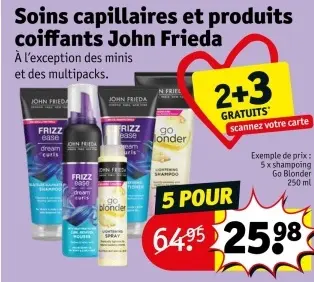 Offre: Soins capillaires et produits coiffants