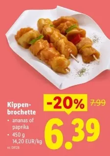 Promotie: Kippenbrochette