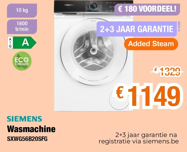 Promotie: Wasmachine