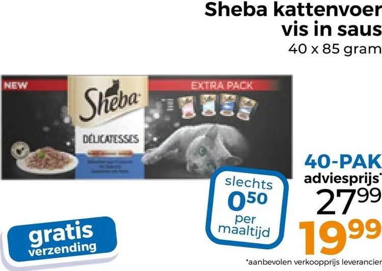 Aanbieding: Kattenvoer vis in saus