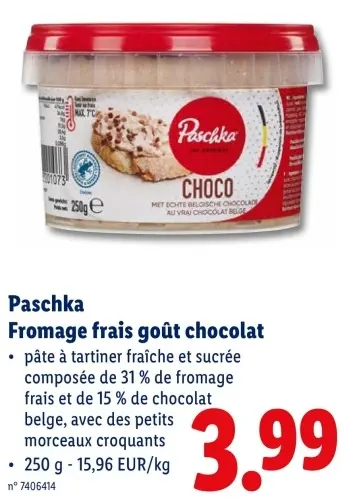 Offre: Fromage frais goût chocolat