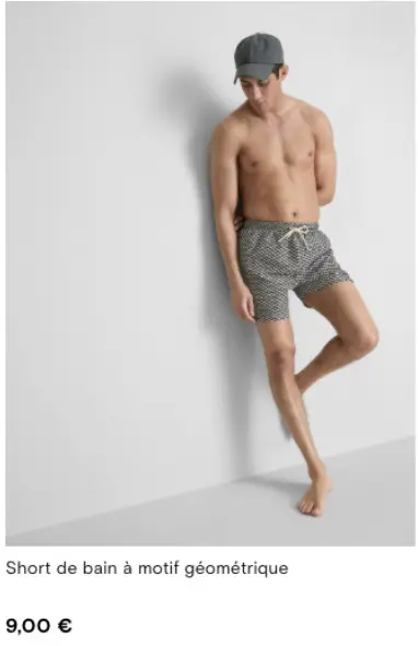 Offre: Short de bain à motif géométrique