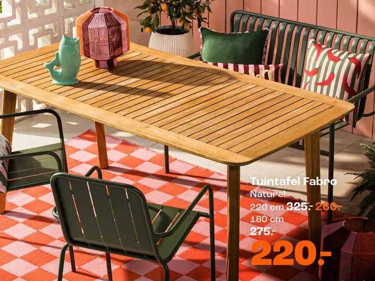 Promotie: Tuintafel Fabro