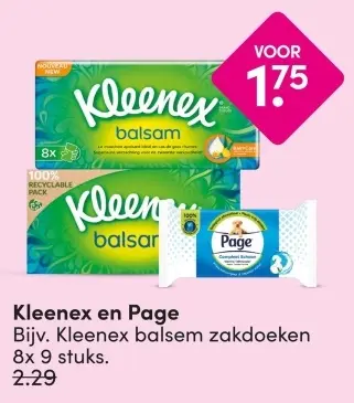 Aanbieding: Kleenex en Page