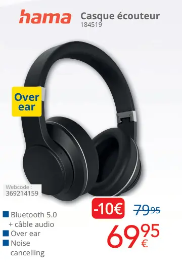 Offre: Casque écouteur