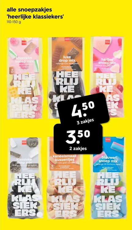 Aanbieding: Alle snoepzajes 'Heerlijke Klassiekers'