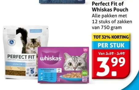 Aanbieding: Perfect Fit of Whiskas Pouch