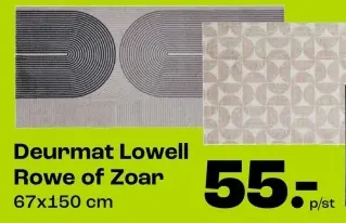 Aanbieding: Deurmat Lowell Rowe of Zoar