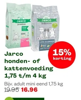 Aanbieding: Jarco honden- of kattenvoeding