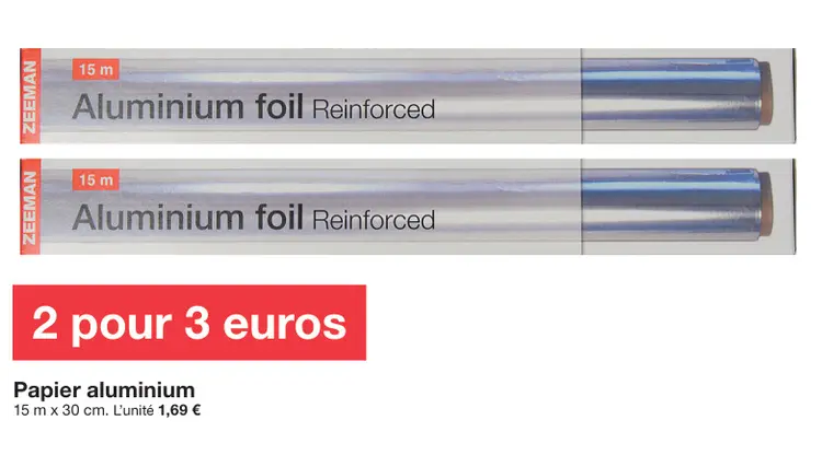 Offre: Papier aluminium