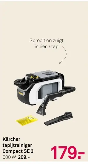 Aanbieding: tapijtreiniger Compact SE 3