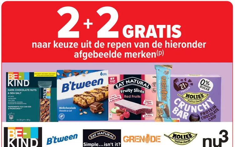 Promotie: Keuze uit de repen in de afbeelding