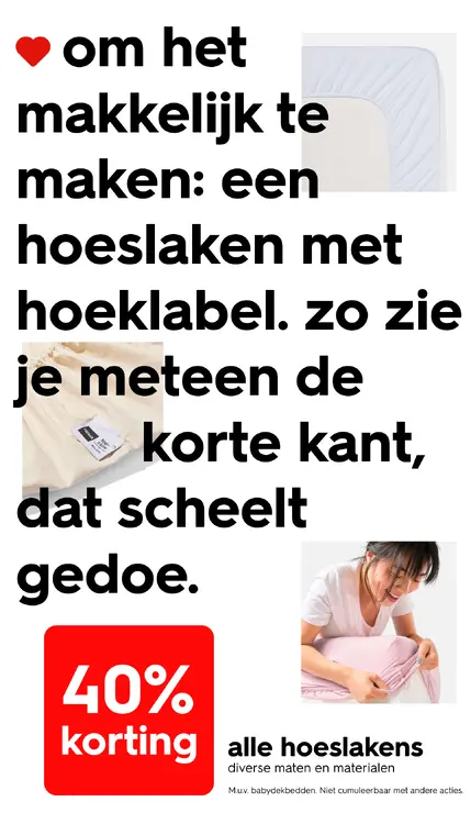 Promotie: Alle hoeslakens
