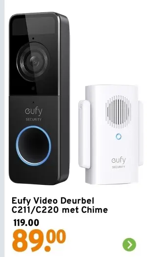 Aanbieding: Video Deurbel C211/C220 met Chime