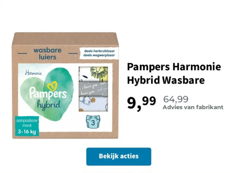 Promotie: Pampers Harmonie Hybrid Wasbare