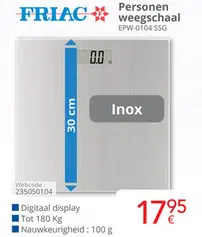 Aanbieding: Personen weegschaal EPW-0104 SSG