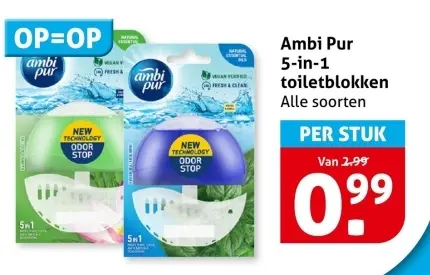 Aanbieding: Ambi Pur 5-in-1 toiletblokken