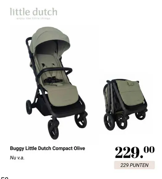 Aanbieding: Buggy Little Dutch Compact Olive
