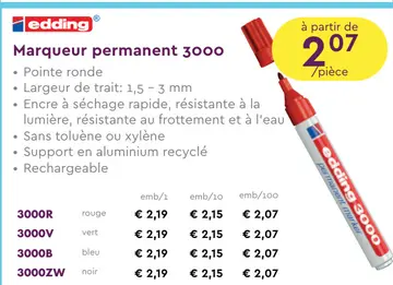 Offre: Marqueur permanent 3000