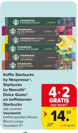 Promotie: Koffie Starbucks