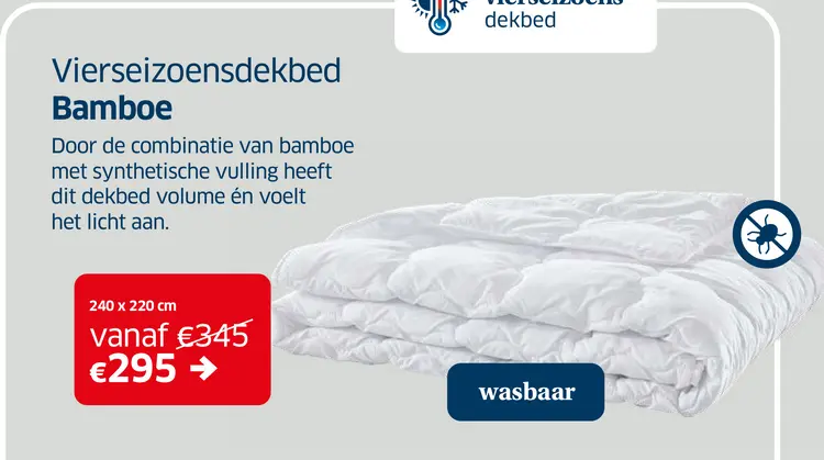 Promotie: Vierseizoensdekbed Bamboe