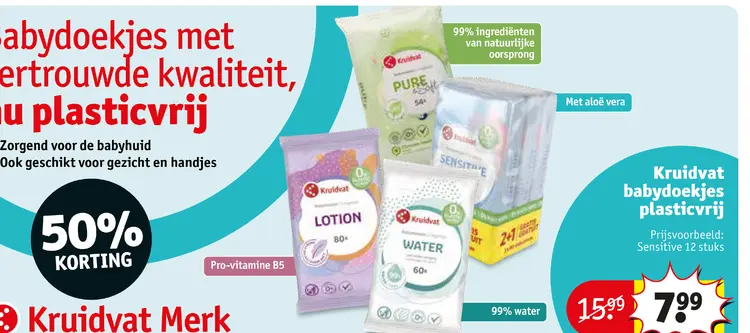 Promotie: Kruidvat babydoekjes plasticvrij