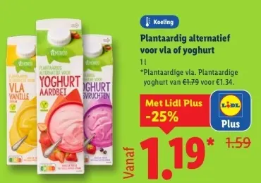 Aanbieding: Plantaardig alternatief voor vla of yoghurt