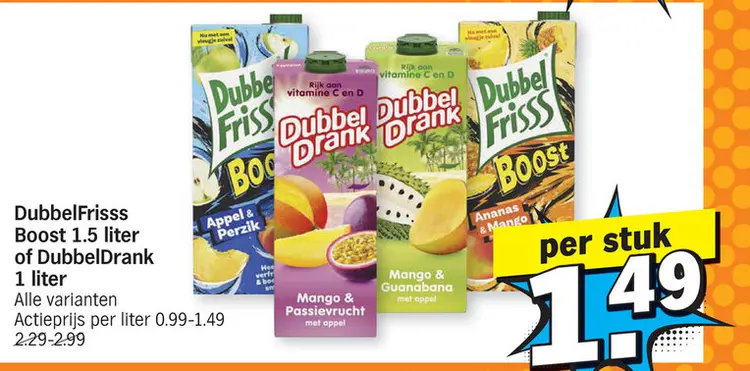Promotie: DubbelFrisss Boost or DubbelDrank