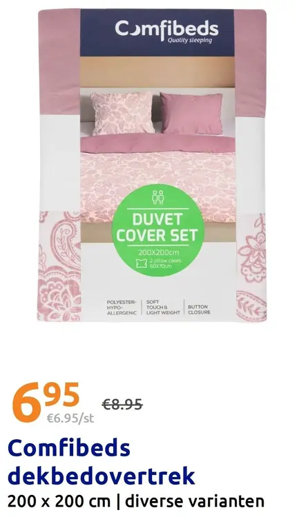 Promotie: Comfibeds Dekbedovertrek