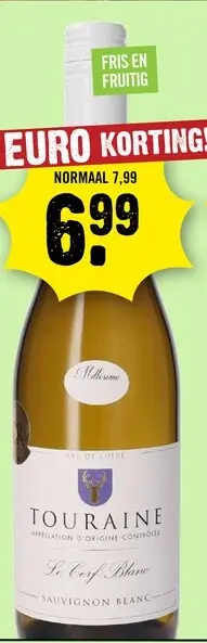 Aanbieding: Le Cerf Touraine Sauvignon Blanc 75 cl