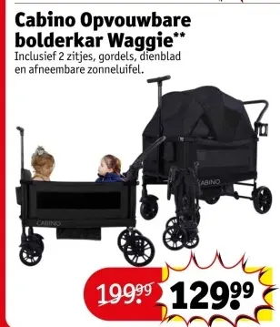 Aanbieding: Opvouwbare bolderkar Waggie