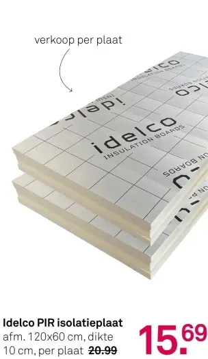 Aanbieding: PIR isolatieplaat