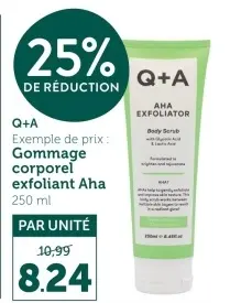 Offre: Gommage corporel exfoliant Aha