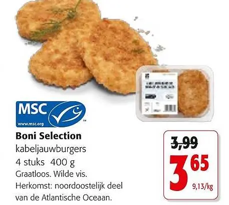 Promotie: kabeljauwburgers