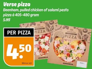 Aanbieding: verse pizza