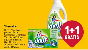 Aanbieding: Dreft - Vloeibaar, poeder of caps